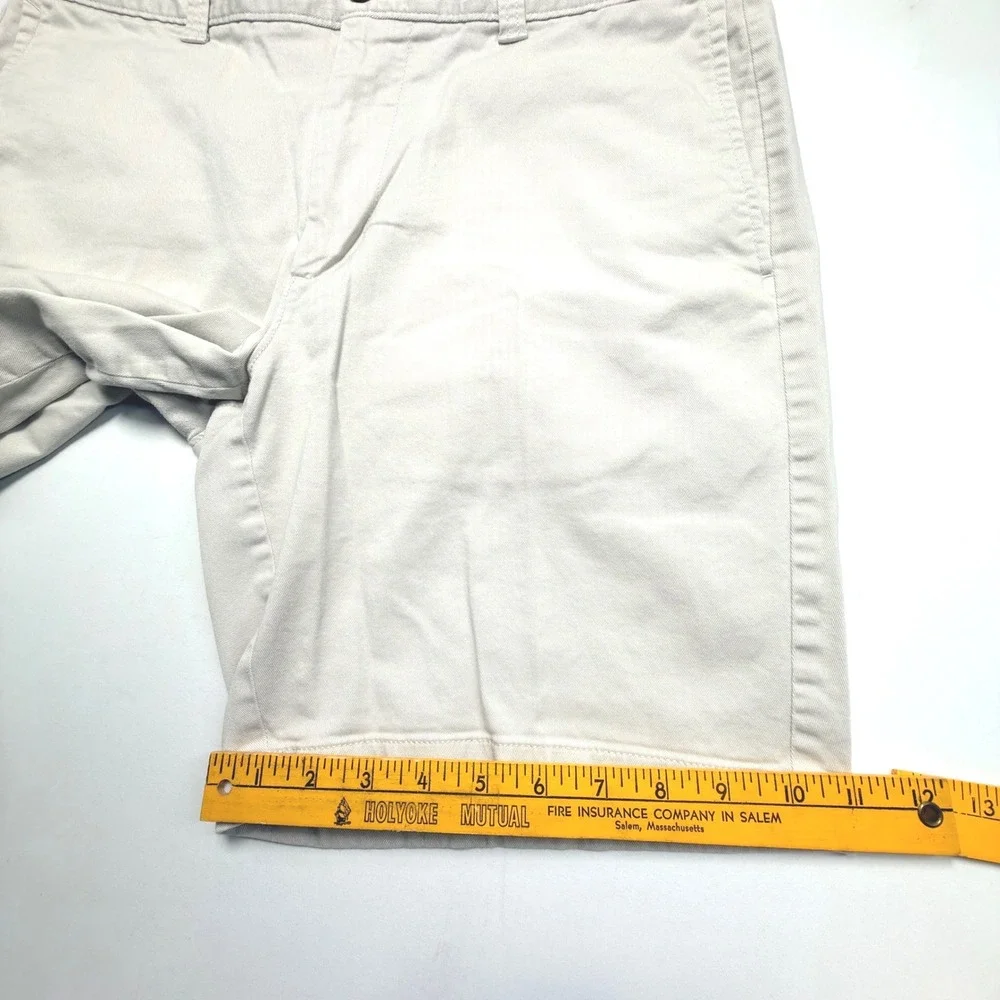 J Crew Chino Shorts Mens 35 Light Khaki 9 Inch Inseam Classic Flat Front Casual‎
